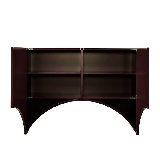 Bridges Cabinet Arch | Small in Aubergine Gloss Lacquer