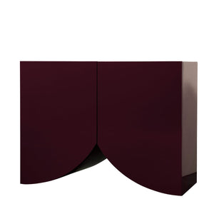 Bridges Cabinet Curtain | Small in Aubergine Gloss Lacquer