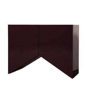 Bridges Cabinet Triangle | Small in Aubergine Gloss Lacquer