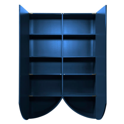 Bridges Cabinet Curtain | Large in Blue Gloss Lacquer