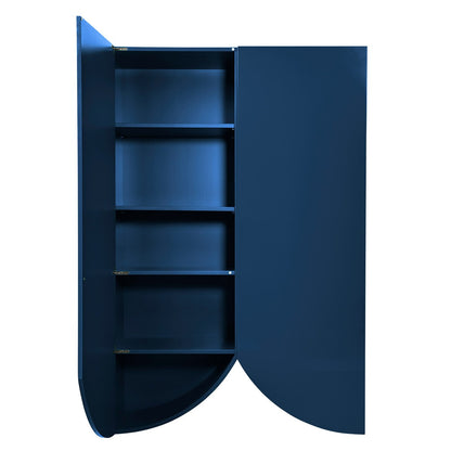 Bridges Cabinet Curtain | Large in Blue Gloss Lacquer