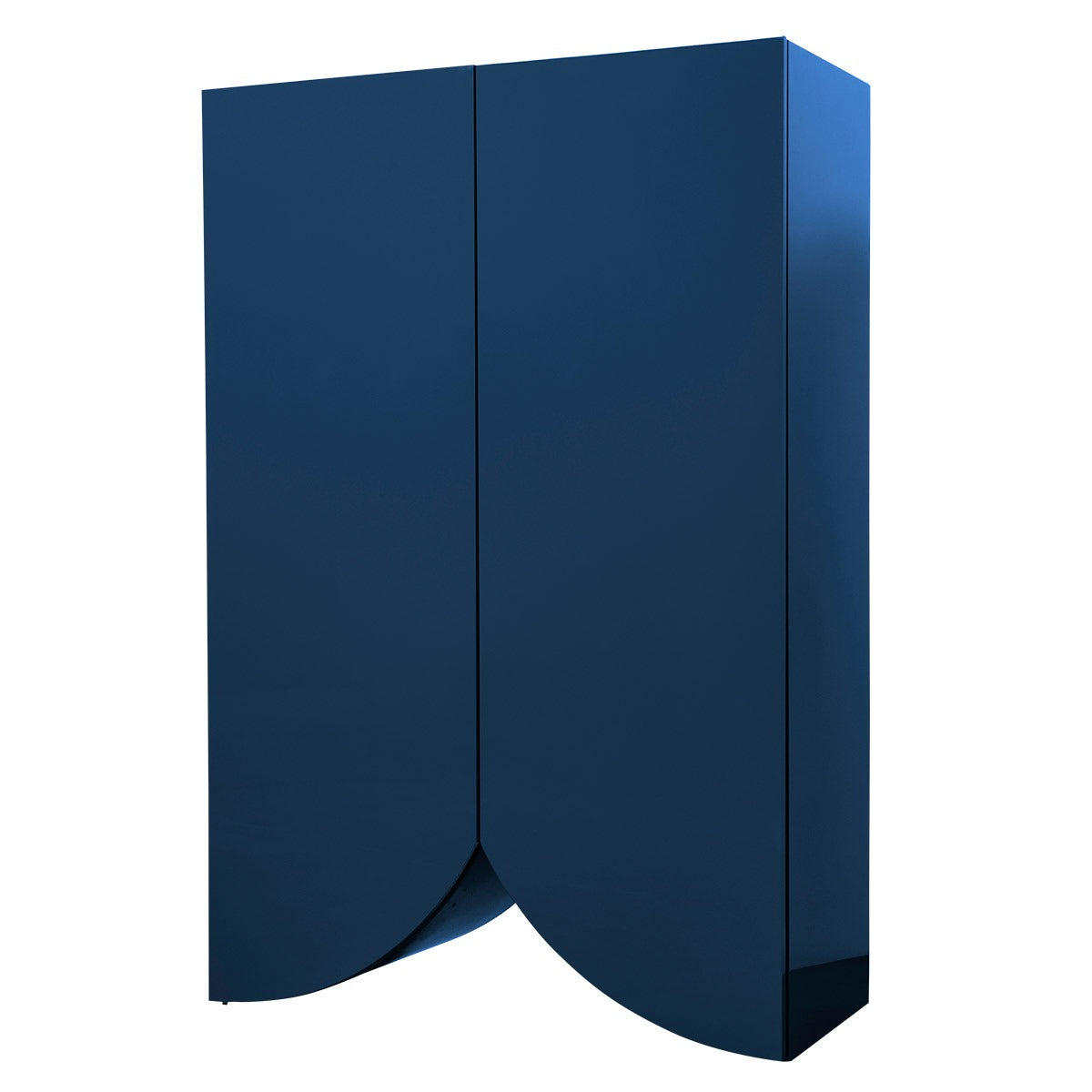 Bridges Cabinet Curtain | Large in Blue Gloss Lacquer