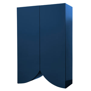Bridges Cabinet Curtain | Large in Blue Gloss Lacquer