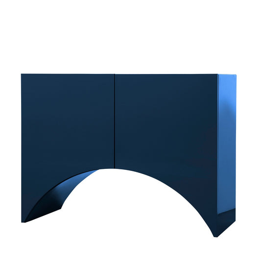 Bridges Cabinet Arch | Small in Blue Gloss Lacquer
