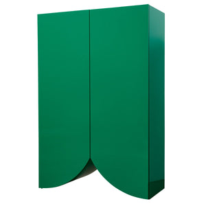 Bridges Cabinet Curtain | Large in Green Gloss Lacquer