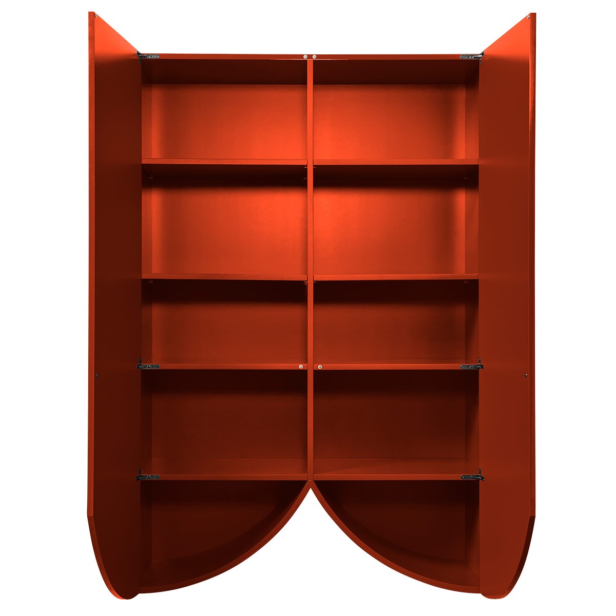 Bridges Cabinet Curtain | Large in Red Gloss Lacquer