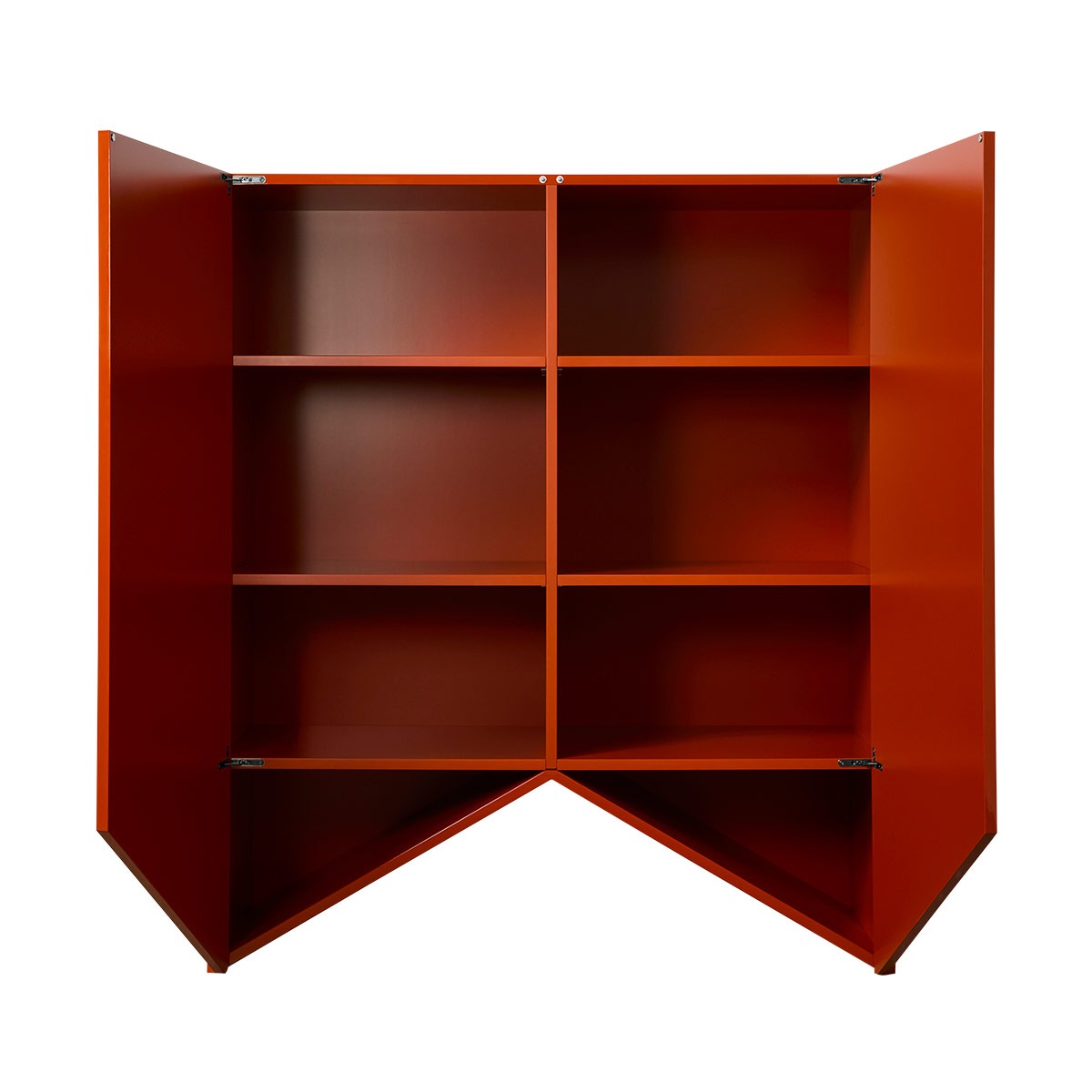 Bridges Cabinet Triangle | Medium in Red Gloss Lacquer