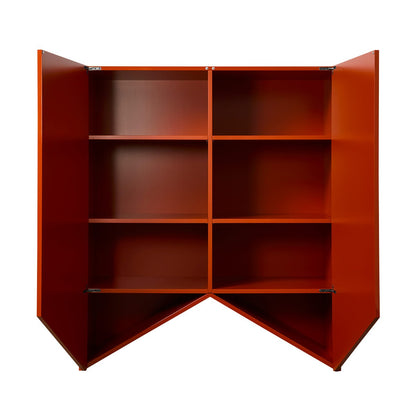 Bridges Cabinet Triangle | Medium in Red Gloss Lacquer