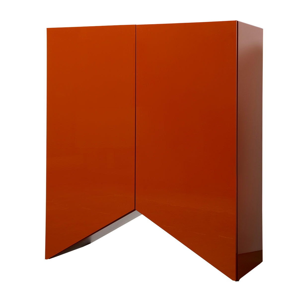 Bridges Cabinet Triangle | Medium in Red Gloss Lacquer