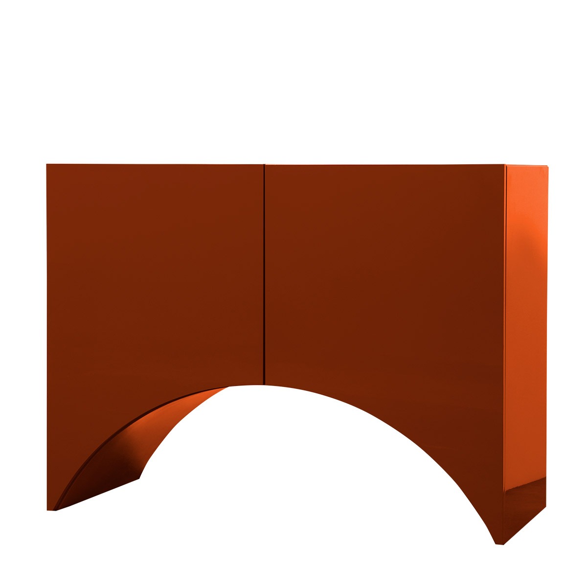 Bridges Cabinet Arch | Small in Red Gloss Lacquer