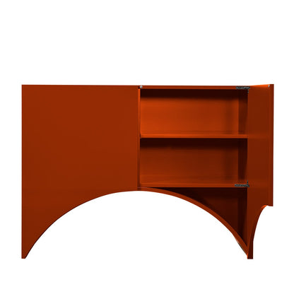 Bridges Cabinet Arch | Small in Red Gloss Lacquer