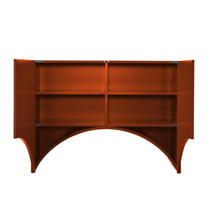 Bridges Cabinet Arch | Small in Red Gloss Lacquer
