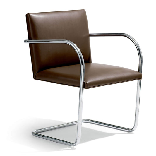 Brno Armchair Tubular Bar | Coffee Bean Leather VO947 Volo