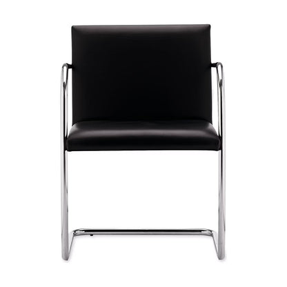 Brno Armchair Tubular Bar | Leather VPBLK Black