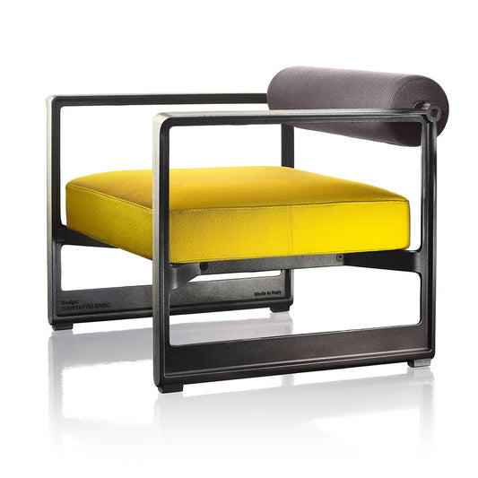 Brut Lounge Chair | Pale Grey Divina Melange 120 Seat and Back