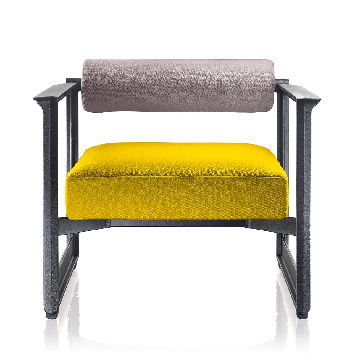 Brut Lounge Chair | Pale Grey Divina Melange 120 Seat and Back