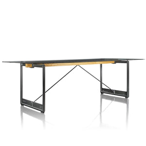 Brut Dining Table | Clear Glass Top