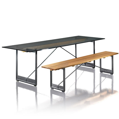 Brut Dining Table | Smoke Grey Glass Top