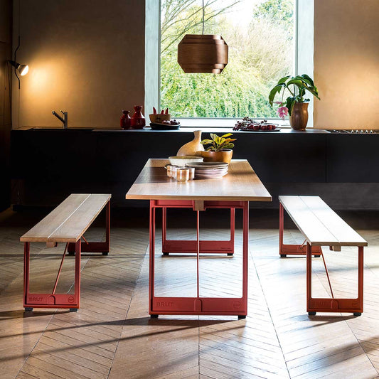 Brut Dining Table | Natural Oak Veneer Top
