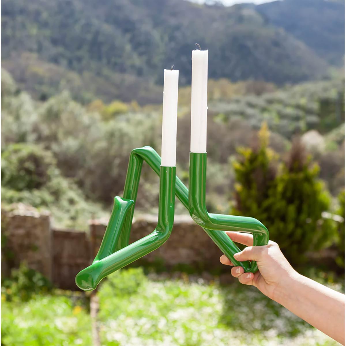 Bucatini Candle Holder | Grass Green