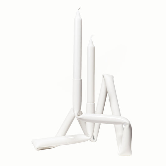 Bucatini Candle Holder | White