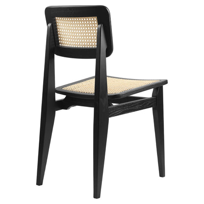 C-Chair French Cane | Black Stained Oak Frame