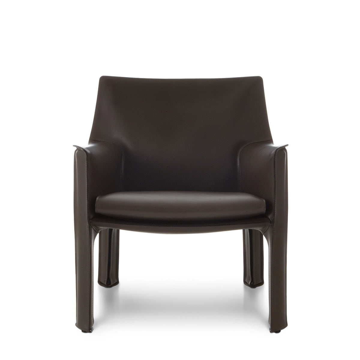 Cab 413 Arm Chair | Brown Hide