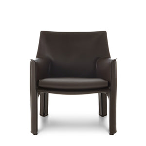 Cab 413 Arm Chair | Brown Hide