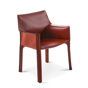 Cab 413 Arm Chair | Russian Red Hide
