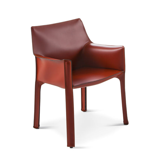 Cab 413 Arm Chair | Russian Red Hide