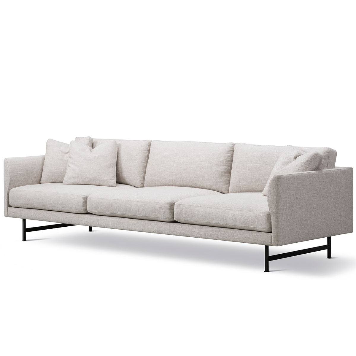 Calmo 3 Seat Sofa | Pearl Grey Ruskin 10 Upholstery