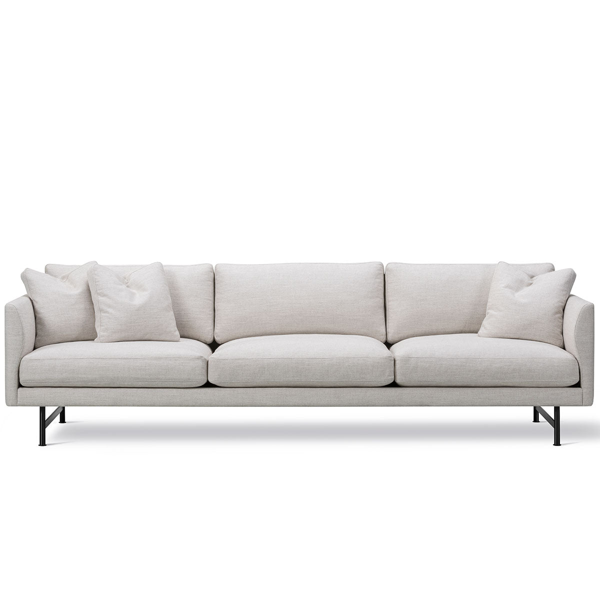 Calmo 3 Seat Sofa | Pearl Grey Ruskin 10 Upholstery