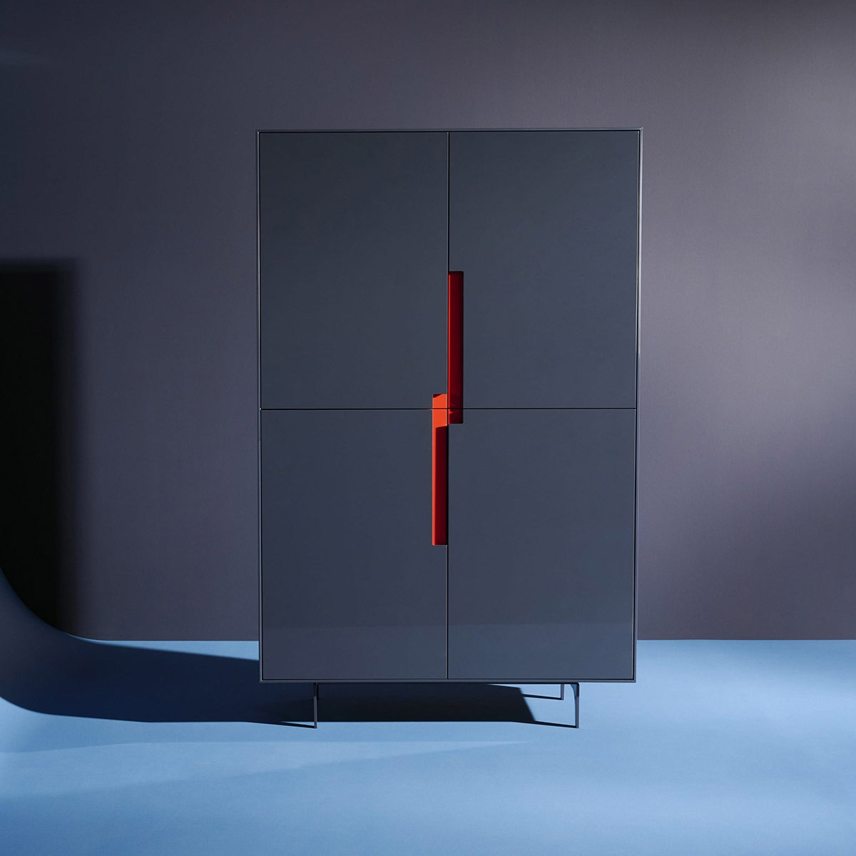 Canvas Cabinet | Steel Blue Body and Legs