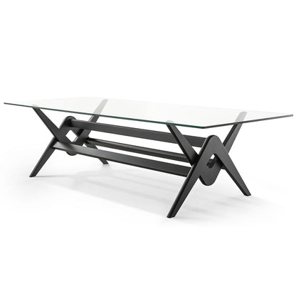 Capitol Complex Table | Glass Top 1100mm Depth