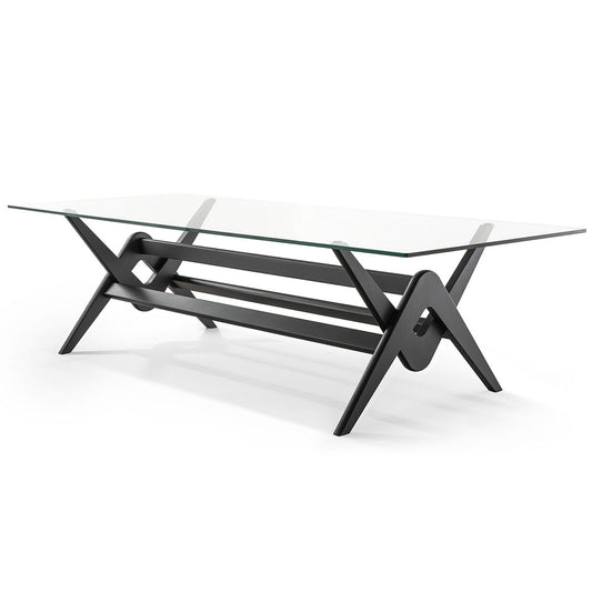 Capitol Complex Table | Glass Top 1100mm Depth