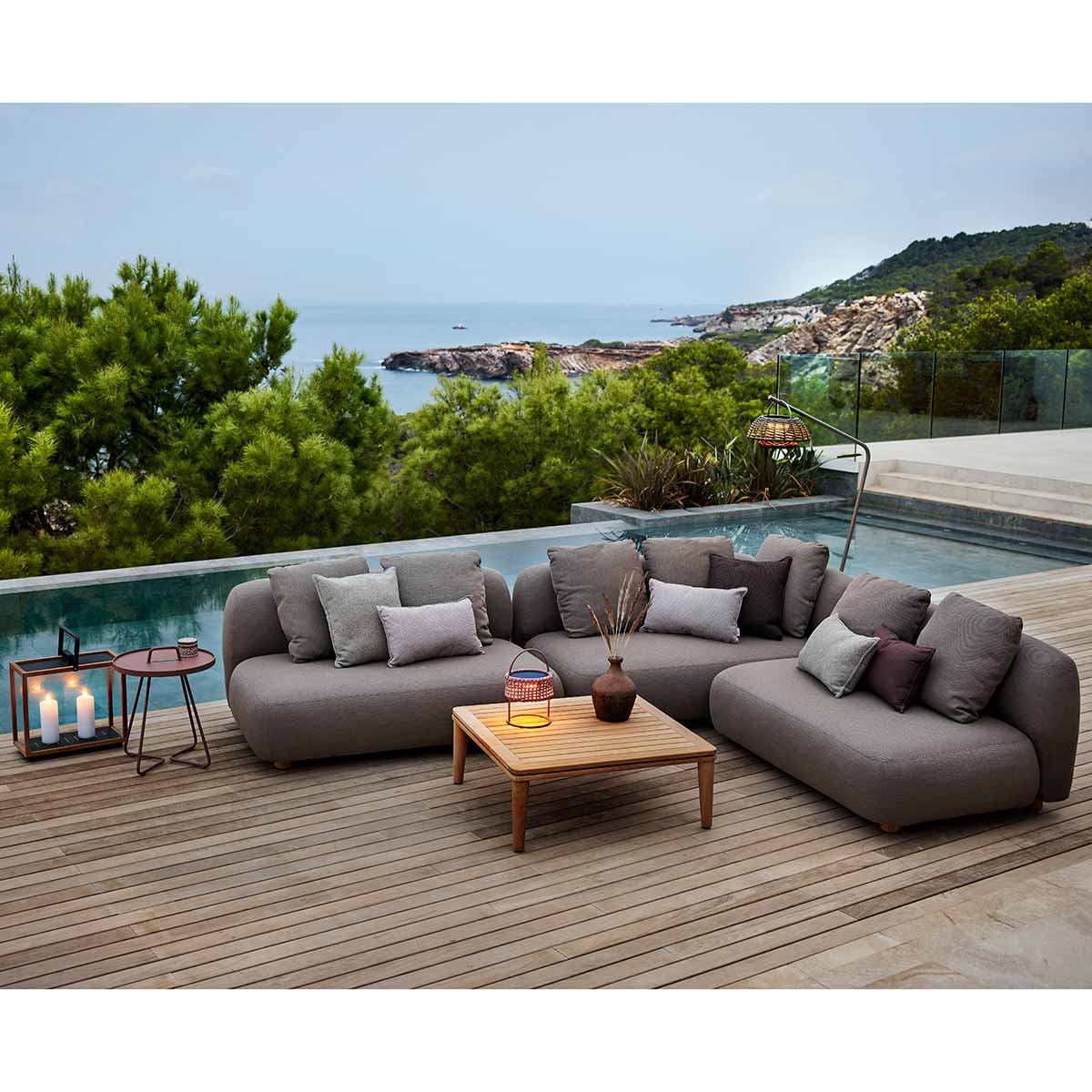 Capture Corner Sofa | Taupe Caneline Air Touch Upholstery