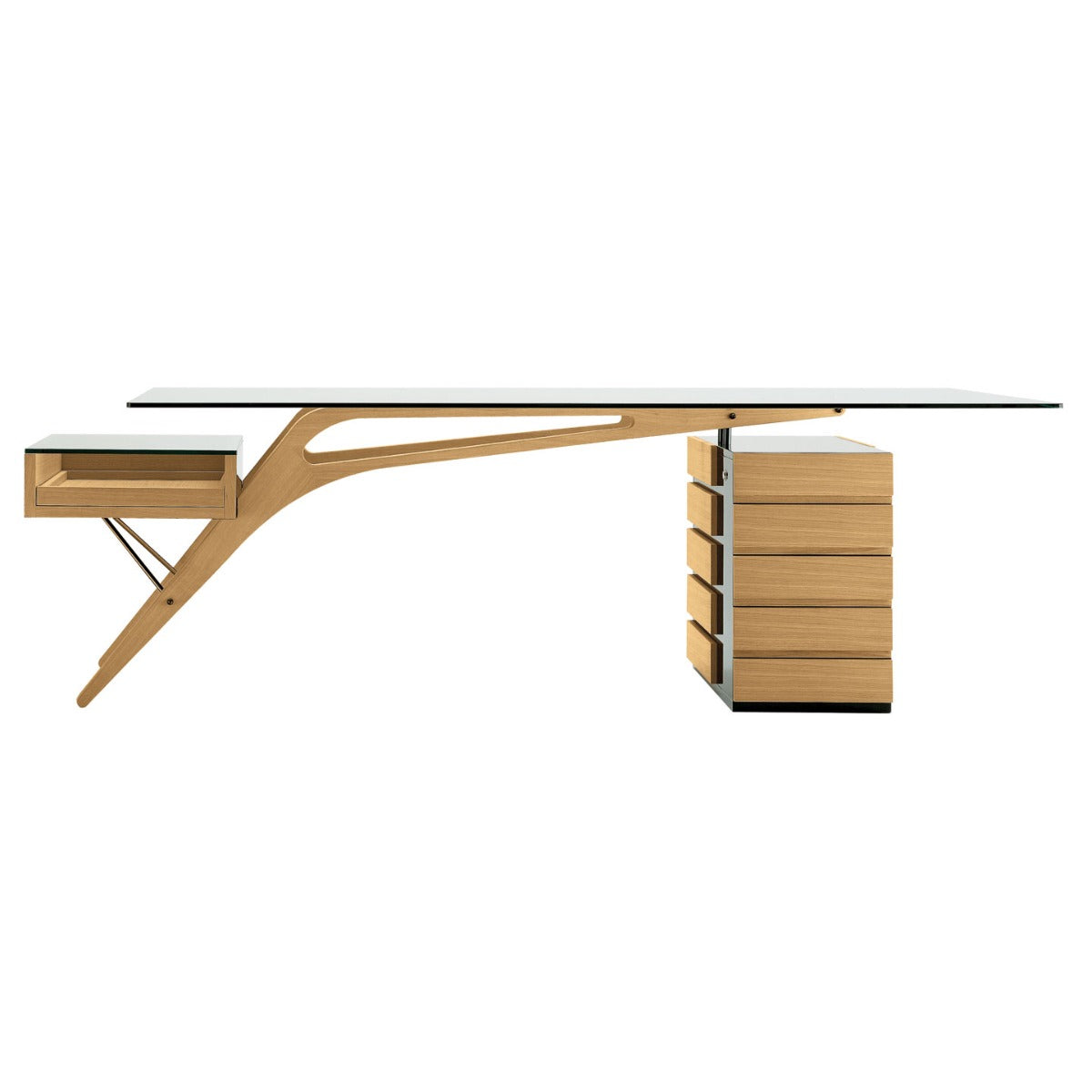 Cavour Desk | Natural Oak Frame