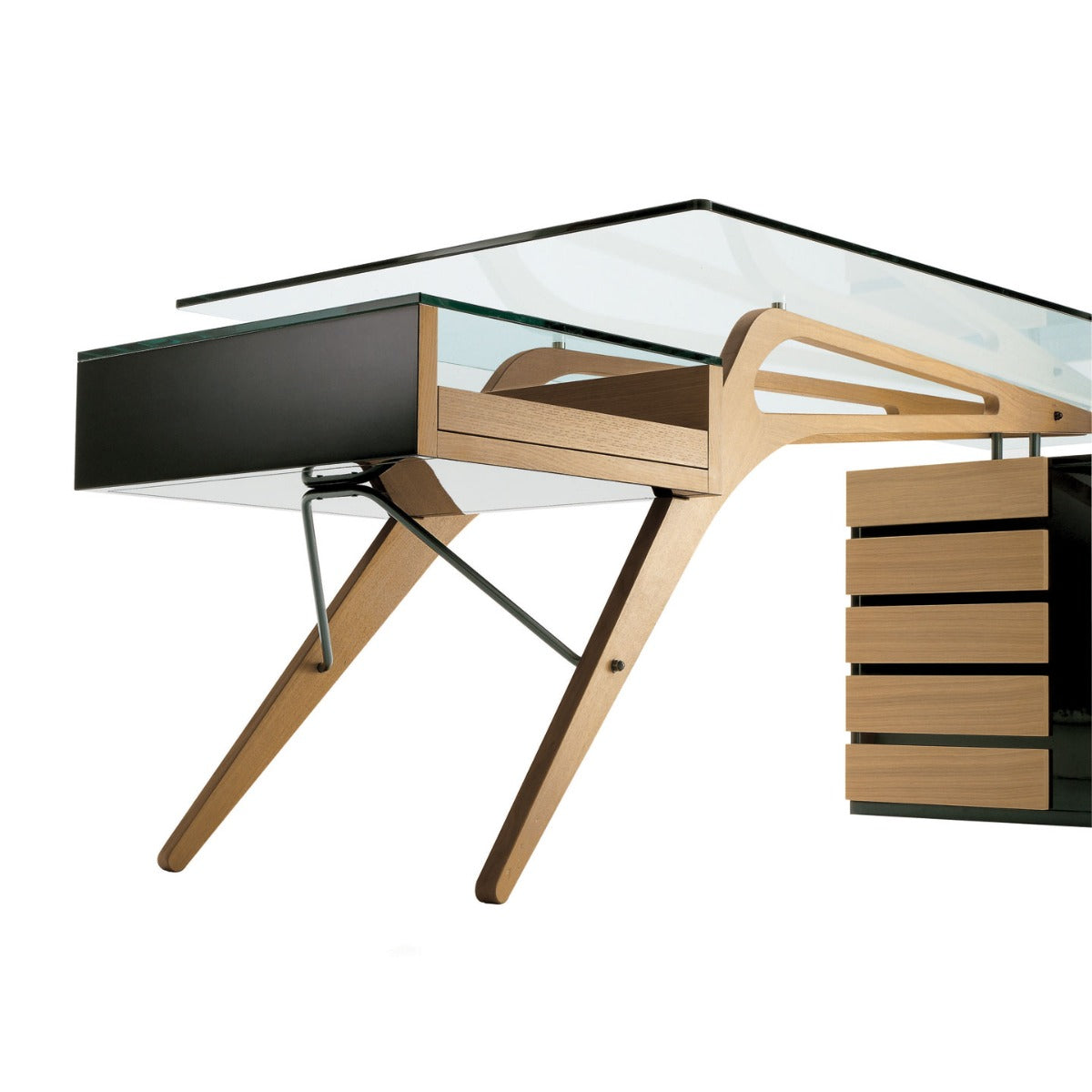Cavour Desk | Natural Oak Frame