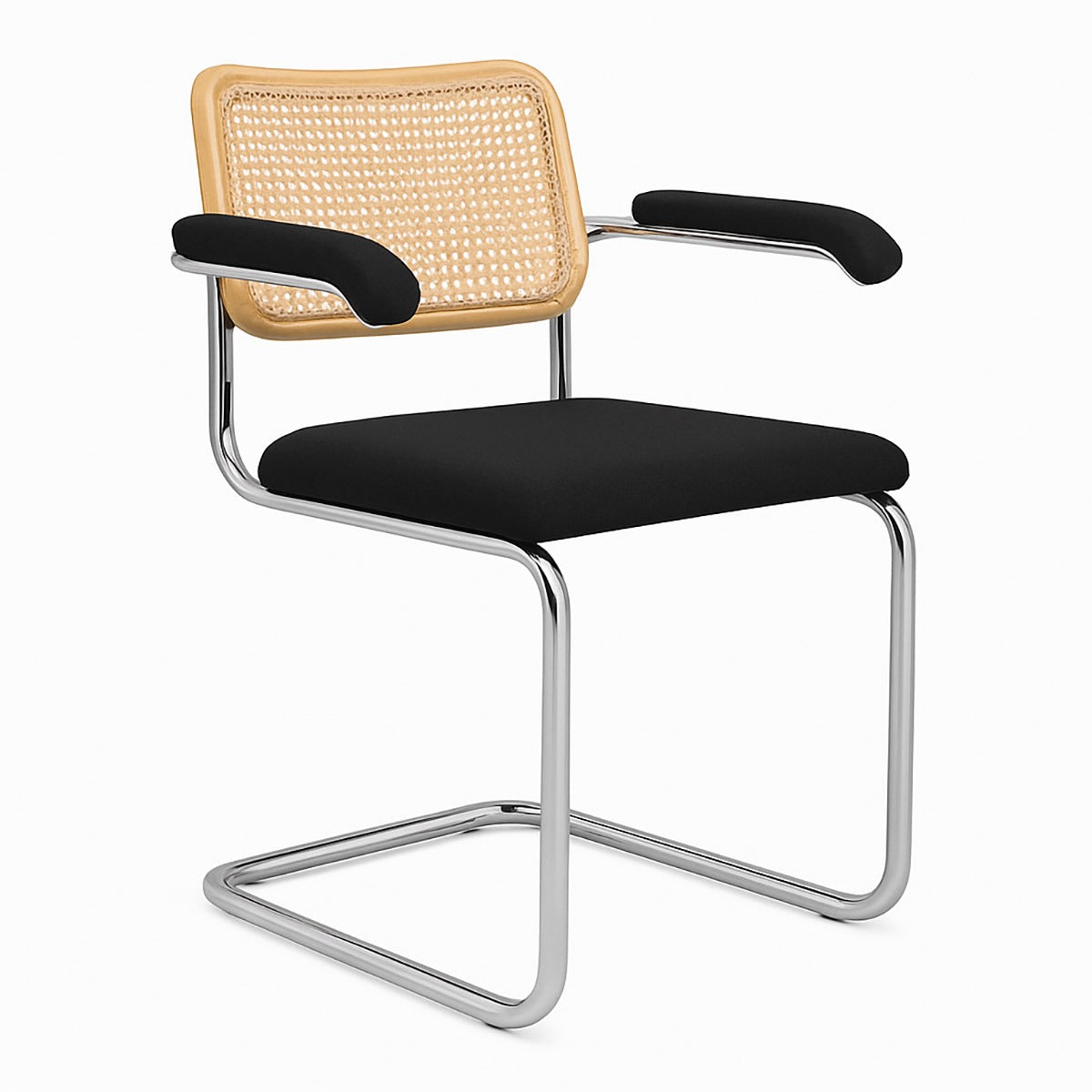 Cesca Chair Upholstered Seat | Black Divina 191 Seat