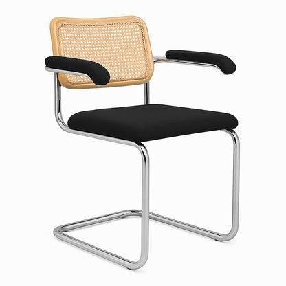 Cesca Chair Upholstered Seat | Black Divina 191 Seat