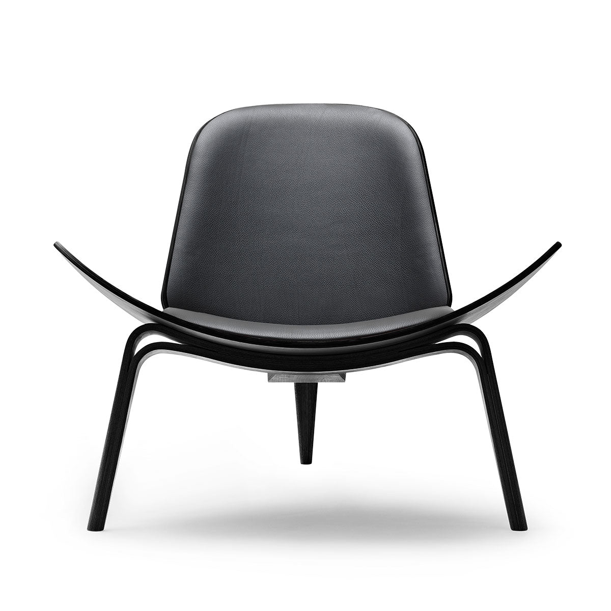 CH07 Shell Chair | Leather Thor 301 Black