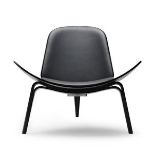 CH07 Shell Chair | Leather Thor 301 Black