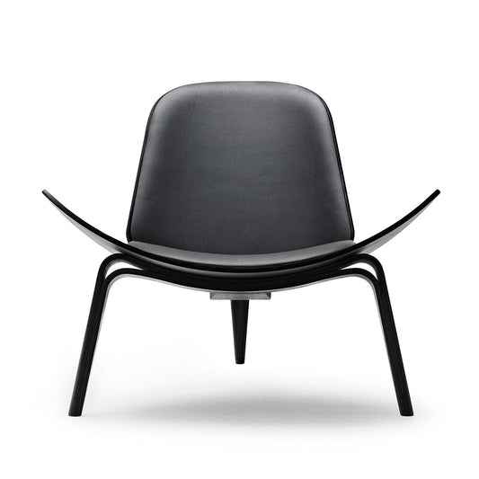 CH07 Shell Chair | Leather Thor 301 Black