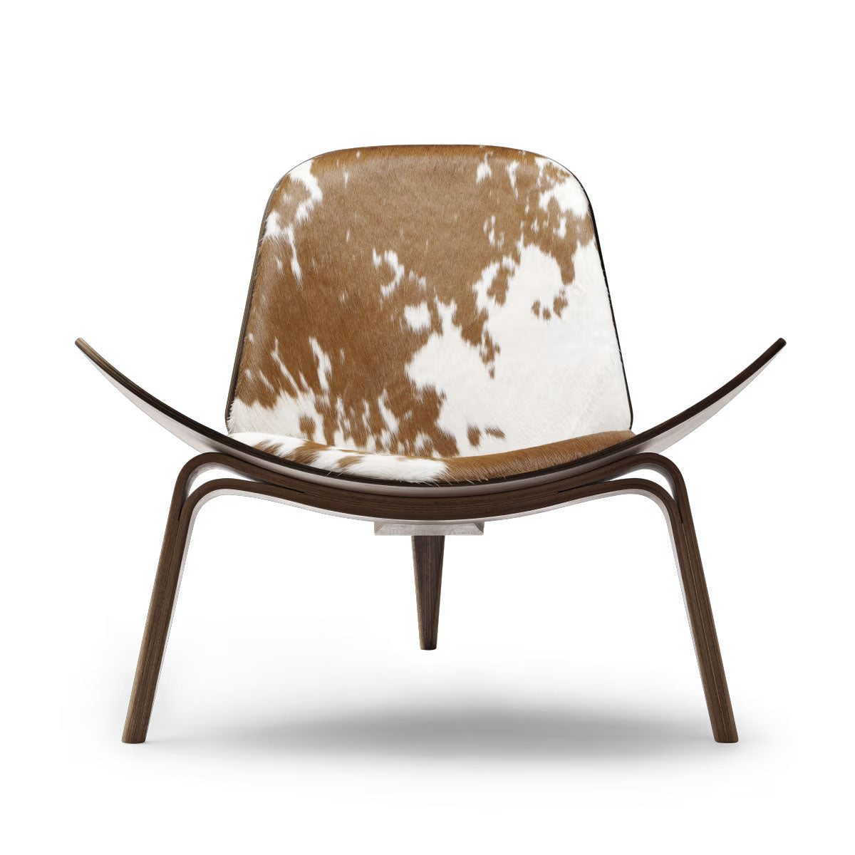 CH07 Shell Chair | Haired Cowhide Brown/White