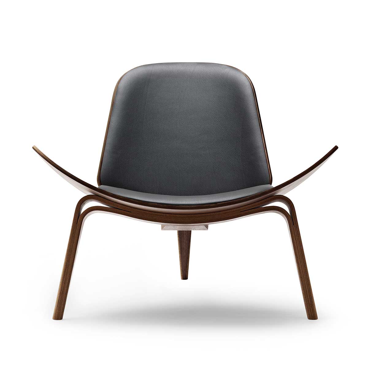 CH07 Shell Chair | Leather Thor 301 Black