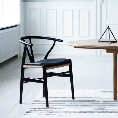 CH24 Wishbone Seat Cushion | Black Loke 7150 Leather