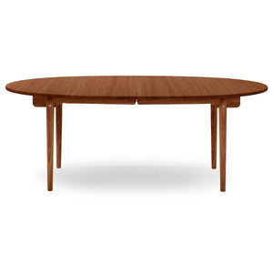 CH338 Extendable Table | Oiled Mahogany Top and Frame