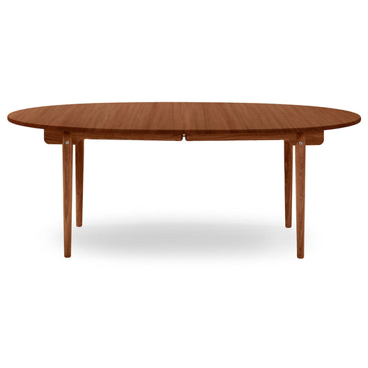 CH338 Extendable Table | Oiled Mahogany Top and Frame
