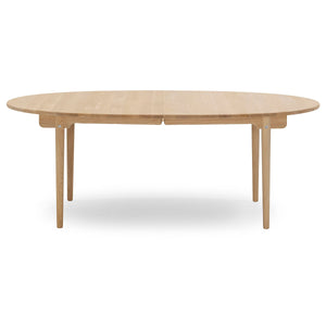 CH338 Extendable Table | Oiled Oak Top and Frame