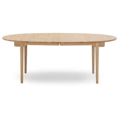 CH338 Extendable Table | Oiled Oak Top and Frame